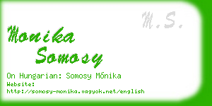 monika somosy business card